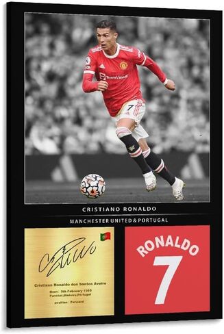 YHSGY ronaldo poster Canvas Unframed 12x18 inches Soccer Star for Boys Bedroom Walls Wall Poster Motivational posters for room aesthetic in Saudi Arabia