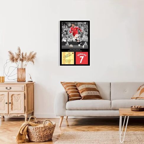 YHSGY ronaldo poster Canvas Unframed 12x18 inches Soccer Star for Boys Bedroom Walls Wall Poster Motivational posters for room aesthetic in Saudi Arabia