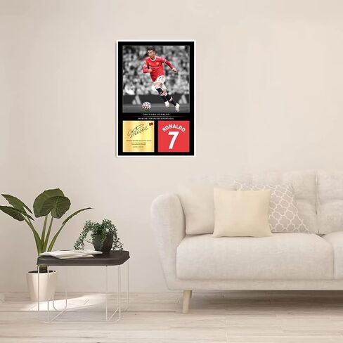 YHSGY ronaldo poster Canvas Unframed 12x18 inches Soccer Star for Boys Bedroom Walls Wall Poster Motivational posters for room aesthetic in Saudi Arabia