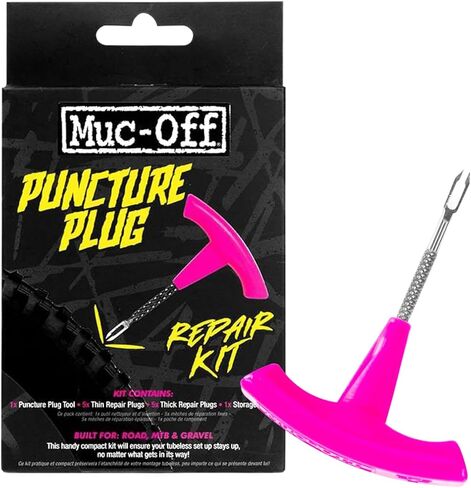 موك اوف طقم اصلاح سدادة الثقب - طقم اصلاح الاطارات بدون انبوب لدراجات ام تي بي/الطريق/الحصى - مجموعة بدون انبوب مع سدادة اطارات وسدادات اطارات in Kuwait