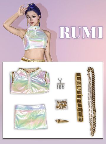 OSIAS Women Rumi Cosplay Costume White Stage Outfit with Dazzling Laser Design in Saudi Arabia
