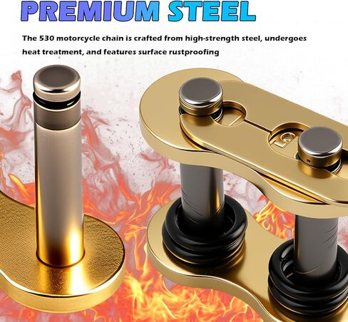 4PCS 530 Chain Master Link with O-Ring,Heavy Duty Steel 530 Motorcycle Chain Connector,Bike Chains Master Link Fits Most Motorcycles/ATVs/Dirt Bikes Chains Repair & Maintenance in Kuwait