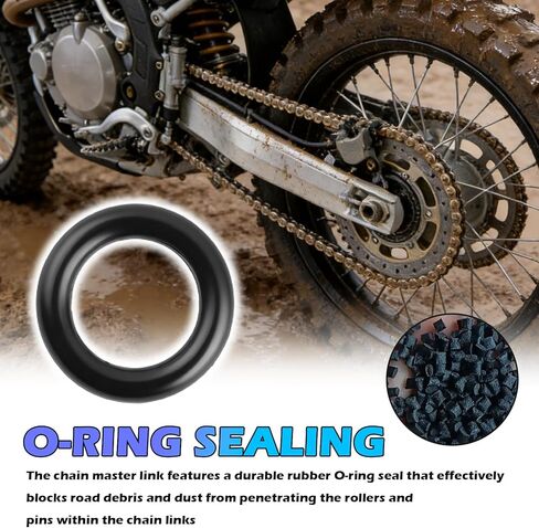 4PCS 530 Chain Master Link with O-Ring,Heavy Duty Steel 530 Motorcycle Chain Connector,Bike Chains Master Link Fits Most Motorcycles/ATVs/Dirt Bikes Chains Repair & Maintenance in Kuwait