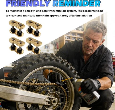 4PCS 530 Chain Master Link with O-Ring,Heavy Duty Steel 530 Motorcycle Chain Connector,Bike Chains Master Link Fits Most Motorcycles/ATVs/Dirt Bikes Chains Repair & Maintenance in Kuwait