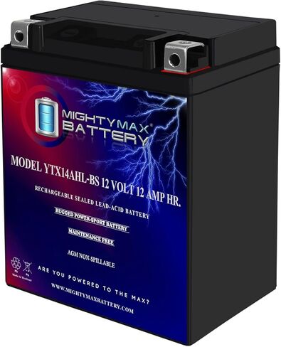 Mighty Max Battery YTX14AHL 12V 12Ah Battery for Kawasaki 650 KL650-A, E, KLR 2015-2016 in Saudi Arabia