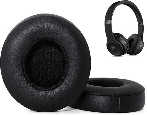Replacement Ear Pads Compatible with Beats by Dre Solo3/Solo2 Wired/Wireless A1796/B0534 Headphones Ear Pads (Black) in Kuwait