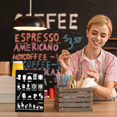 2 Pack Magnetic Bulletin Board with Easel Stand, 11 x 7.5 Inch Magnetic Metal Board for Tabletop, Memo Display Boards for Home, School, Kitchen, Office, Black in Kuwait