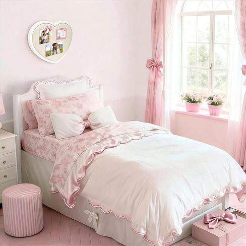 Heart-Shaped Bulletin Board with Linen, Cork Board Alternative for Wall, Approx. 17 x 15 inch Pin Board for Office, Home, School, Valentine's Decor(WH-AX-MB) in Kuwait