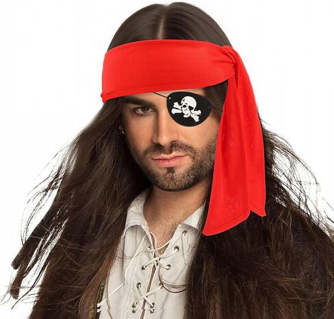 Chanaco 24Pcs Pirate Accessories Costume Women Pirate Bandana Supplies for Men Eye Patches and Headband Outfit Party Favors for Cosplayer in Kuwait