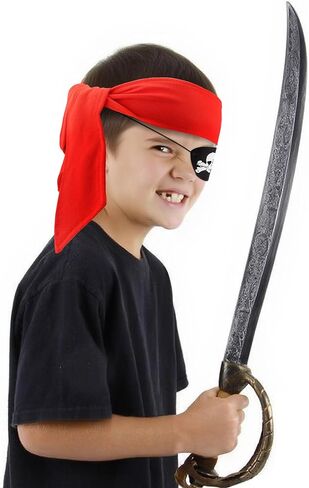 Chanaco 24Pcs Pirate Accessories Costume Women Pirate Bandana Supplies for Men Eye Patches and Headband Outfit Party Favors for Cosplayer in Kuwait