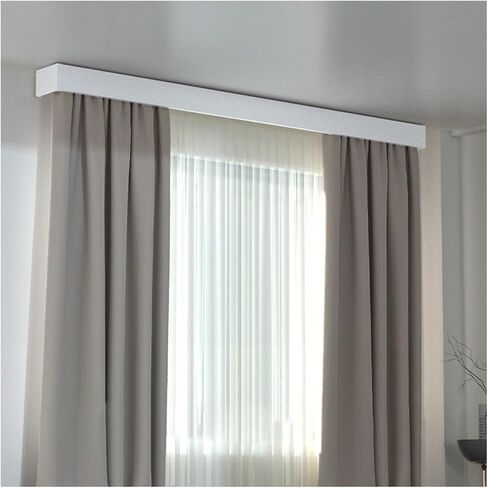 Heavy Duty Ceiling/Wall Mount Curtain Pelmet Box with Single/Double Track, Aluminum Alloy Cornice Valance for Windows, 8.5ft Roller Blinds, Stylish Window Treatment in Saudi Arabia