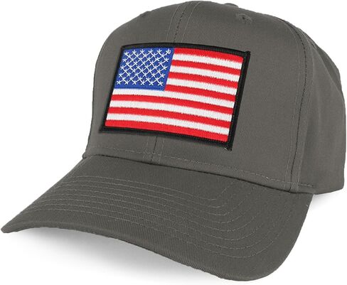 Armycrew XXL Oversize White Black Border USA Flag Patch Solid Baseball Cap in Saudi Arabia