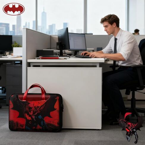 حقيبة كمبيوتر محمول Y-times BATMAN مقاس 14 بوصة، حقيبة كمبيوتر محمول خفيفة الوزن مقاومة للماء ومضادة للصدمات مع مقبض، ملحقات كمبيوتر عالية التحمل للحماية in Kuwait