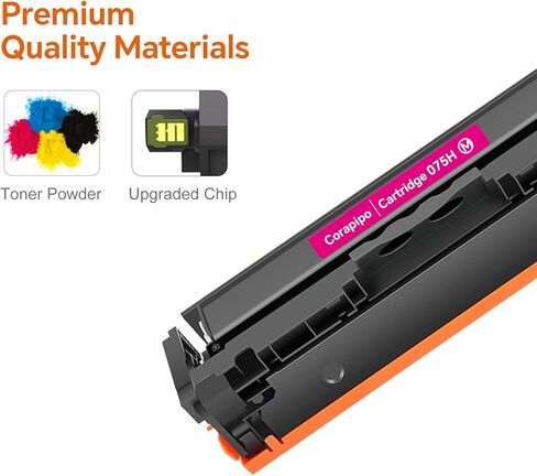 مجموعة خرطوشة حبر عالية الإنتاجية 075/075H بديلة لحبر Canon 075 / 075H /CRG-075 متوافقة مع طابعات Canon ImageCLASS LBP640 LBP646Cdw LBP647Cdw MF660 MF665Cdw MF663Cdw MF662Cdw in Kuwait