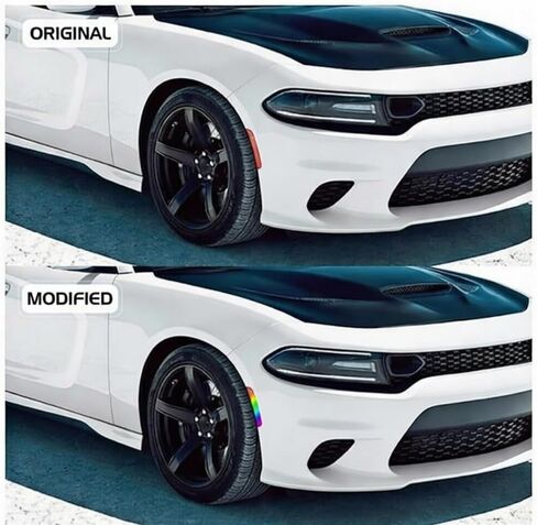مصابيح LED للعلامات الجانبية RGB لشاحن دودج 2015-2023، مصابيح مصد أمامي وخلفي بعدسات مدخنة، جانب السائق والراكب، مجموعة من 4 قطع in Kuwait