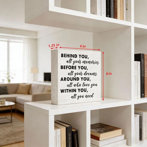 Graduation Quote Wood Box Sign - Wooden Behind You All Your Memories Plaque -2026 Graduation Decorations Gifts for Her Grad Party Decor for Desk Home Shelf Wall in Saudi Arabia