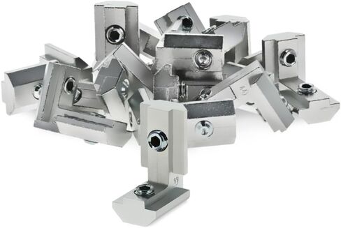 8020, 33440, 10 and 25 Series 80/20 L Shaped Bracket Interior Inside Corner Connector with Set Screws for Aluminum Extrusion Profile, Inside to Inside (15) in Kuwait