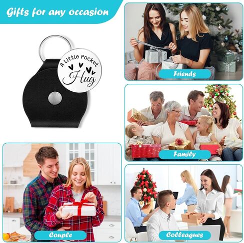 Memorial Gifts Pocket Hug Token Sympathy Gifts for Loss of Mom Dad Brothers Sisters Family Husband Wife Grieving Condolences Gift for Remembrance In Memory of Family Coin with Black Leather Key Chain in Saudi Arabia