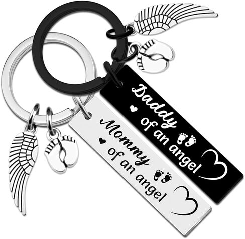Miscarriage Gifts for Mothers Dads Infant Loss Memorial Gifts Miscarriage Keychain Angel Baby Memorial Gift Grief Gift for Parent in Kuwait