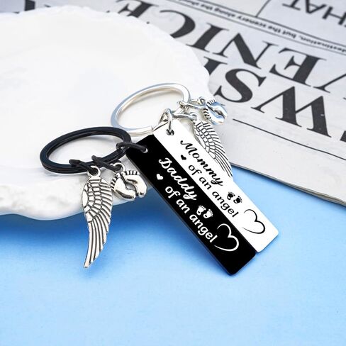 Miscarriage Gifts for Mothers Dads Infant Loss Memorial Gifts Miscarriage Keychain Angel Baby Memorial Gift Grief Gift for Parent in Kuwait