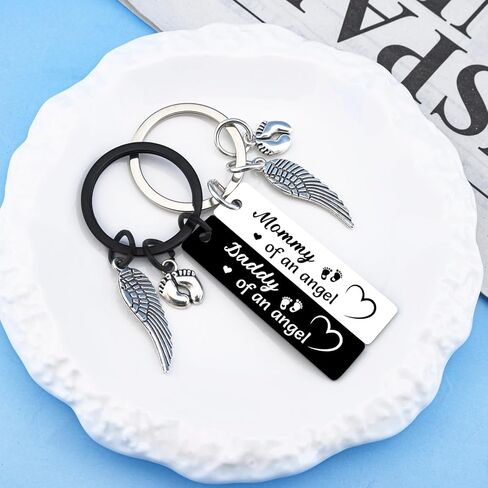 Miscarriage Gifts for Mothers Dads Infant Loss Memorial Gifts Miscarriage Keychain Angel Baby Memorial Gift Grief Gift for Parent in Kuwait