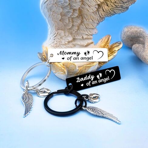 Miscarriage Gifts for Mothers Dads Infant Loss Memorial Gifts Miscarriage Keychain Angel Baby Memorial Gift Grief Gift for Parent in Kuwait