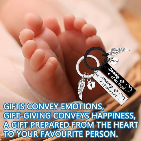 Miscarriage Gifts for Mothers Dads Infant Loss Memorial Gifts Miscarriage Keychain Angel Baby Memorial Gift Grief Gift for Parent in Kuwait