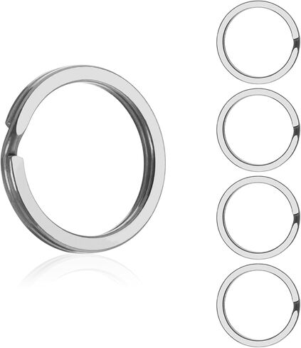 Titanium Key Ring, 25 mm Titanium Split Ring, Side Pushing TitaniumKeyring for KeyChain Car Keys Dog Tag Rings (5 Pack) in Saudi Arabia