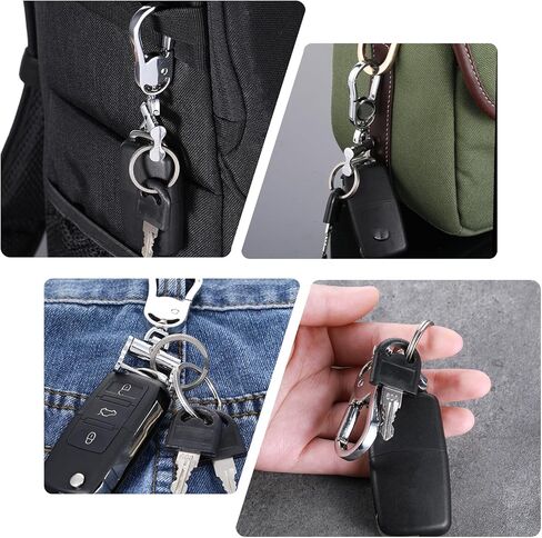 Titanium Key Ring, 25 mm Titanium Split Ring, Side Pushing TitaniumKeyring for KeyChain Car Keys Dog Tag Rings (5 Pack) in Saudi Arabia