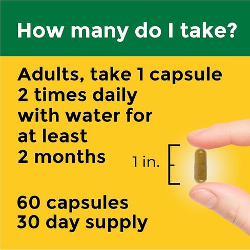 Nature Made Better Absorption Berberine Phytosome Capsules, 1100mg Per 2 Capsules Daily, Berberine Supplement for Cardiovascular Health Support, 60 Capsules, 30 Day Supply in Kuwait