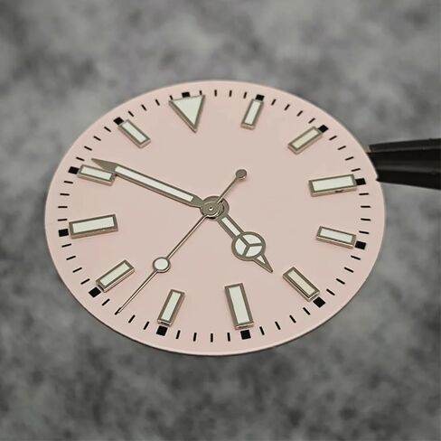 29mm 369 Watch Dial and Hands Set, Green Luminous Pink Watch Face for NH35 NH36 8215 2813 Movements, DIY Modification Accessories in Saudi Arabia