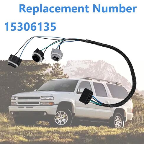 Tail Light Wiring Harness Fit for GMC Yukon Chevrolet Tahoe Suburban 2000 2001 2002 2003 2004 2005 2006, Rear Left LH, Replace 15306135 in Kuwait
