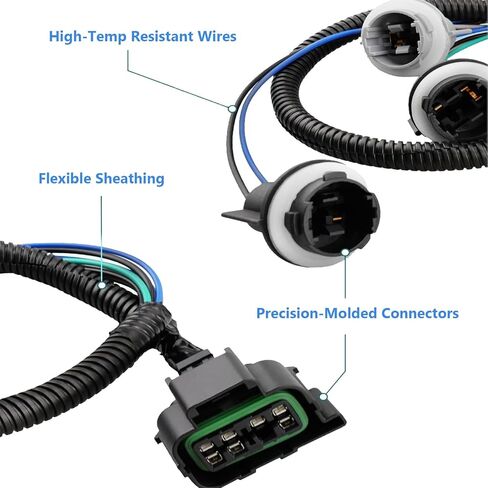 Tail Light Wiring Harness Fit for GMC Yukon Chevrolet Tahoe Suburban 2000 2001 2002 2003 2004 2005 2006, Rear Left LH, Replace 15306135 in Kuwait