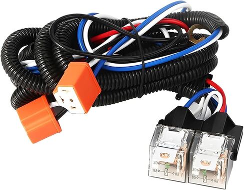 Car H4 LED Headlight Wiring Harness, 12V Heavy Duty Vehicle Head Light Relay Harness Kit, Auto Dual Ground Problem Headlight Connector Socket Kit, Compatible with 9003 H6024 5x7 in Saudi Arabia