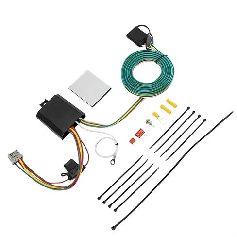 طقم أسلاك مقطورة ذو 4 دبابيس مناسب لسيارة Honda Odyssey 2005-2010، موصل T-Connector 4 اتجاهات، سلك مقطورة مسطح، مجموعة أسلاك وصلة سحب جانبية للمركبة مع غطاء غبار وأسلاك نحاسية نقية in Kuwait