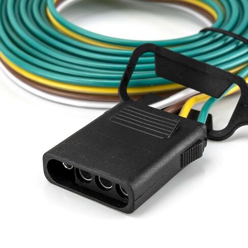 طقم أسلاك مقطورة ذو 4 دبابيس مناسب لسيارة Honda Odyssey 2005-2010، موصل T-Connector 4 اتجاهات، سلك مقطورة مسطح، مجموعة أسلاك وصلة سحب جانبية للمركبة مع غطاء غبار وأسلاك نحاسية نقية in Kuwait