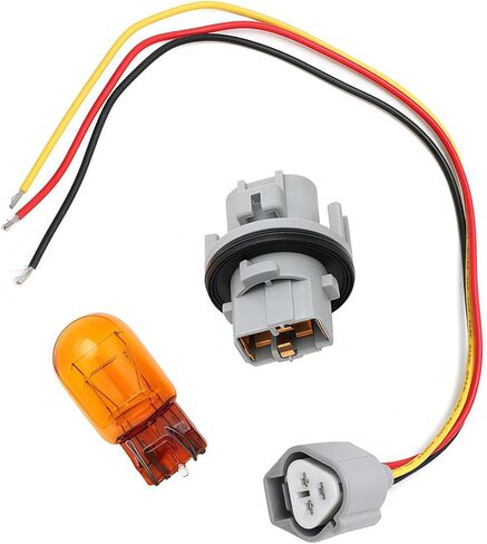 3 PCS Turn Signal Light Socket and Wiring Harness Set, Connector Replacement Kit with Amber Bulb, Compatible with Nissan Altima Rogue Pathfinder, Replace Part Number 26243-5HA0A in Kuwait