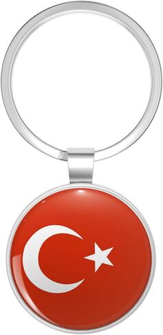 flag of Turkey Metal Double Sided Key Chain Keychain in Saudi Arabia