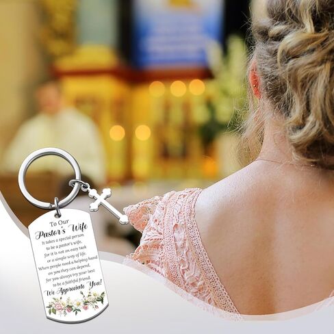 Pastor Wife Appreciation Gifts Unique Pastors Wife Keychain Thank You Gifts for Pastors Wifey Clergy Prayer Christian Birthday Thanksgiving Christmas Gift Ideas in Saudi Arabia