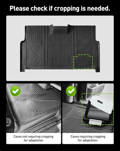 CreekT® All Weather Floor Mats for Ford F150 2010-2014 SuperCrew/Crew Cab (Only for 1st Row Bucket Seat), Heavy Duty Waterproof Car Truck Rubber Floor Mats Fit for Ford F-150 XL, XLT Accessories in Kuwait