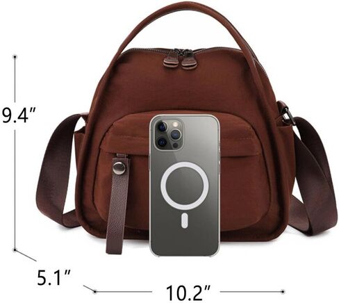 Canvas Nylon Shoulder Bags for Women Casual Solid Crossbody Handbag Trendy Top Handle Purse Satchel Travel Commute in Saudi Arabia