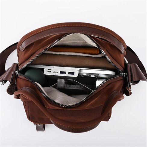 Canvas Nylon Shoulder Bags for Women Casual Solid Crossbody Handbag Trendy Top Handle Purse Satchel Travel Commute in Saudi Arabia