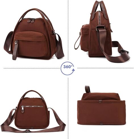 Canvas Nylon Shoulder Bags for Women Casual Solid Crossbody Handbag Trendy Top Handle Purse Satchel Travel Commute in Saudi Arabia