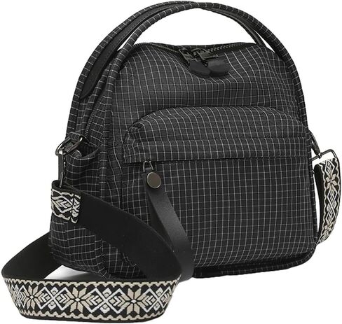 Canvas Nylon Shoulder Bags for Women Casual Solid Crossbody Handbag Trendy Top Handle Purse Satchel Travel Commute in Saudi Arabia