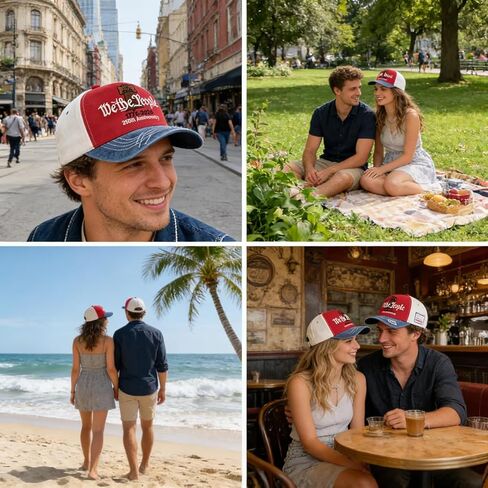 250 Years American Anniversary Cap,1776-2026 Anniversary hat, Adjustable & Embroidered Canvas Baseball Hat, 250th US Hat for Men&Women Colorful in Kuwait