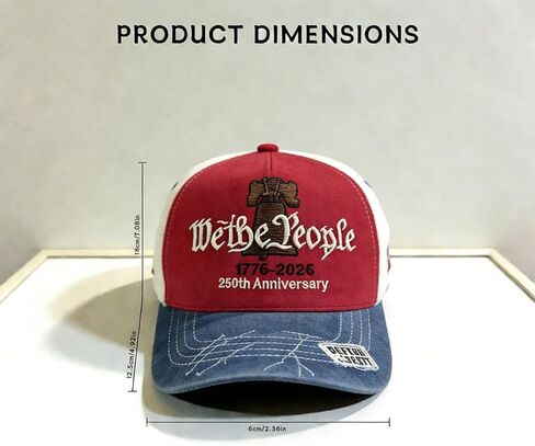 250 Years American Anniversary Cap,1776-2026 Anniversary hat, Adjustable & Embroidered Canvas Baseball Hat, 250th US Hat for Men&Women Colorful in Kuwait