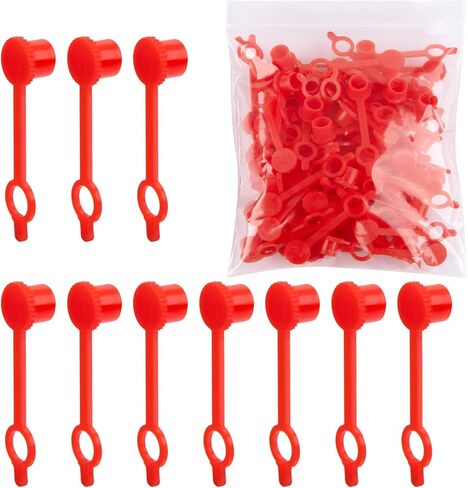 (50 Count) Grease Fitting Caps fits All Standard and Metric Grease Fittings,Red in Kuwait