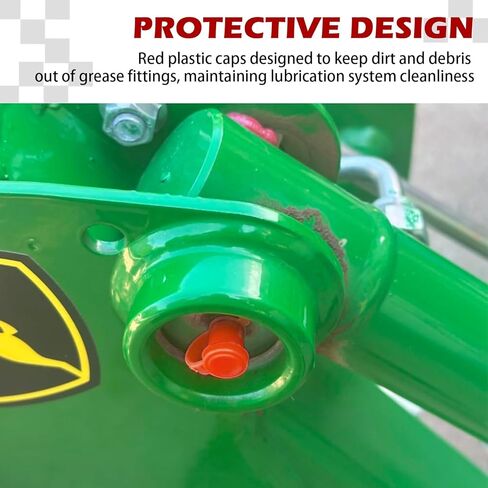 (50 Count) Grease Fitting Caps fits All Standard and Metric Grease Fittings,Red in Kuwait