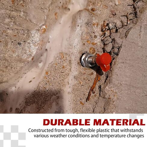 (50 Count) Grease Fitting Caps fits All Standard and Metric Grease Fittings,Red in Kuwait