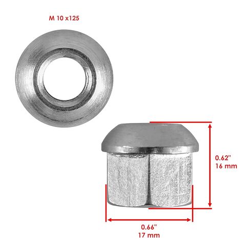 Caltric Front and Rear Wheel Lug Nut Compatible with Yamaha Grizzly 700 YFM700 2007-2008 2011-2013 2015-2016 2018 / Grizzly 660 YFM660 2002-2008 x1 in Kuwait